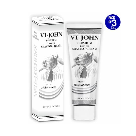 VI-JOHN Premium Lather Extra Smooth Shaving Cream (Pack of 3)
