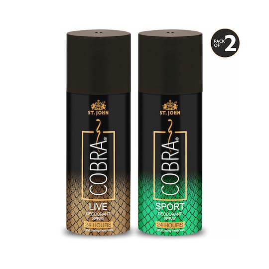 ST.JOHN Cobra Live & Sports Limited Edition Deodorant Spray (2 Pcs)