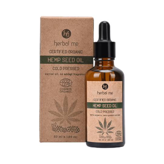 HM Herbal Me 100% Organic Cold Pressed Hemp Seed Oil (50ml)