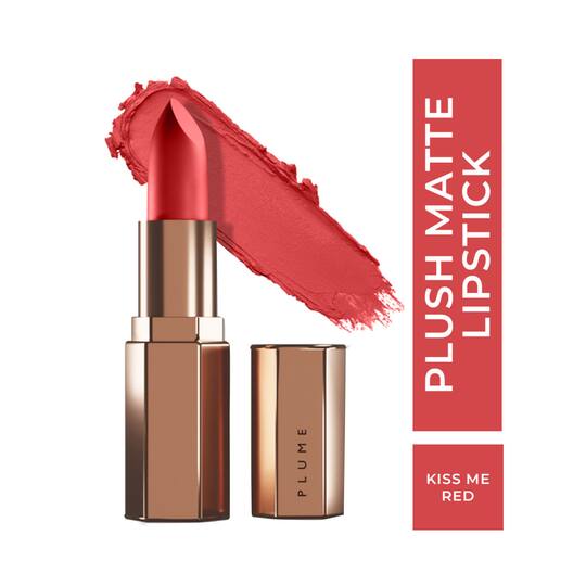 Plume Plush Matte Lipstick - Kiss Me Red (4g)