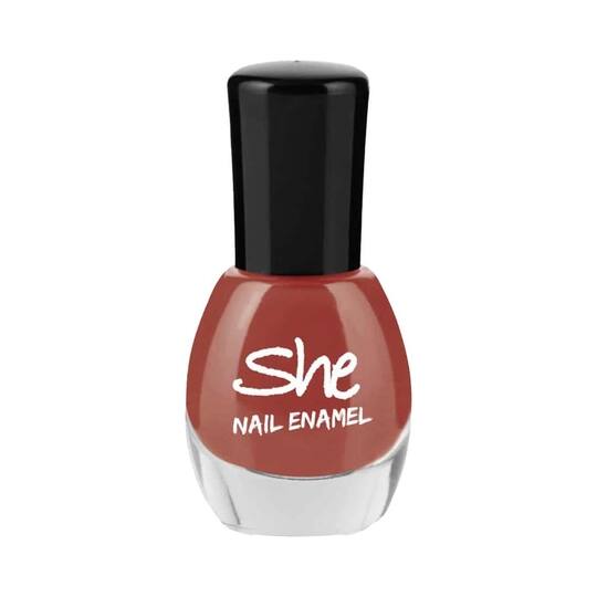 She Makeup Nail Enamel - 208 Berry Red (8ml)