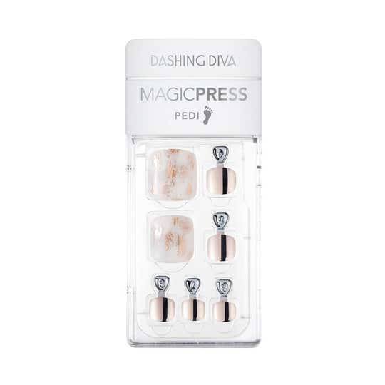 Dashing Diva Magic Press Pedicure - Gold Touch