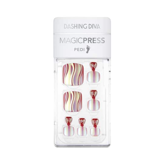 Dashing Diva Magic Press Pedicure - Nacre Wave