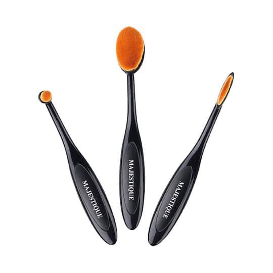 Majestique Supple Oval Makeup Brushes for Blending, Blush and Eye Shadow Brush (3 pcs)