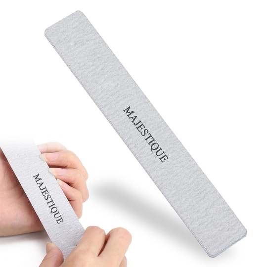 Majestique Flat Nail File Double Sides for Perfectly Shaped and Smooth Nails - Color May Vary