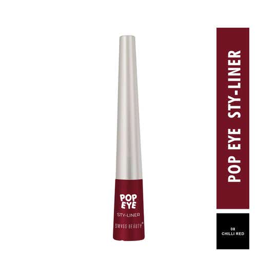 Swiss Beauty Pop Eye Eyeliner - 08 Chilli Red (3 ml)