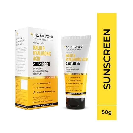 Dr. Sheth's Haldi & Hyaluronic Acid Sunscreen (50g)