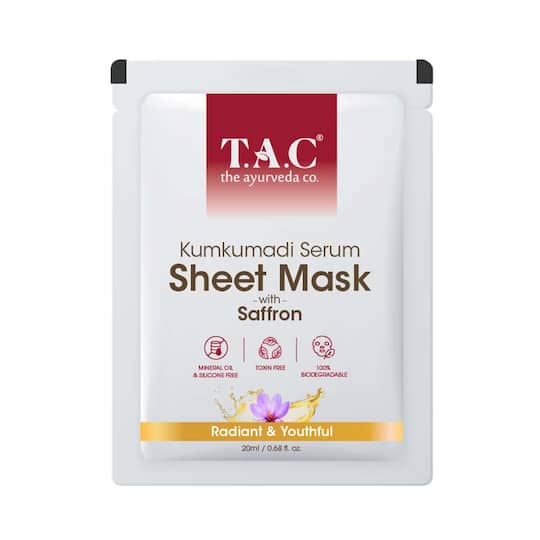TAC - The Ayurveda Co. Kumkumadi Serum Sheet Mask (22ml)