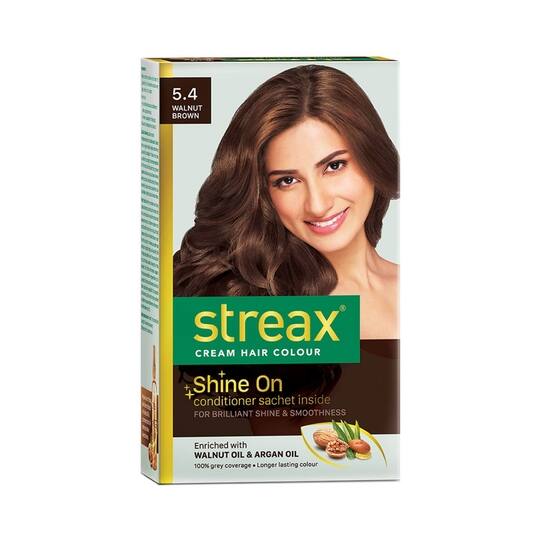 Streax Hair Colour - 5.4 Walnut Brown (70gm+50ml)