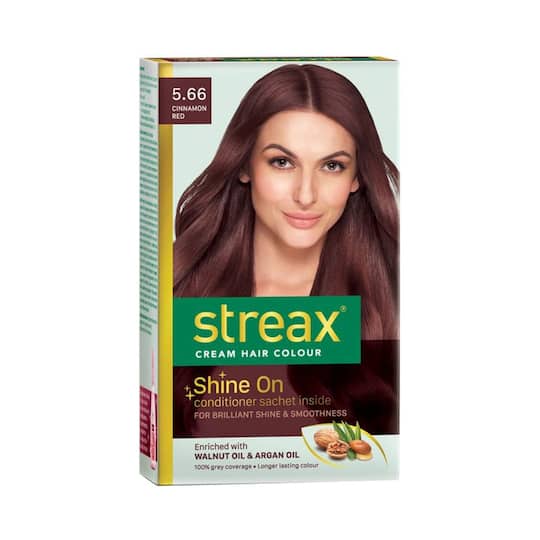 Streax Hair Colour - 5.66 Cinnamon Red (70gm+50ml)