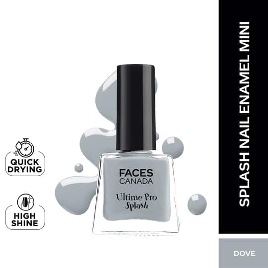 Faces Canada Ultime Pro Splash Mini Nail Enamel - Dove 38 Glossy, Quick Drying (5 ml)