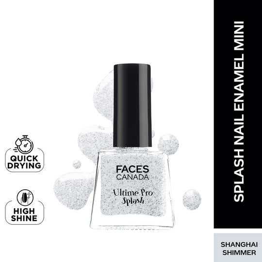 Faces Canada Ultime Pro Splash Mini Nail Enamel - Shanghai Shimmer 23 Glossy, Quick Drying (5 ml)