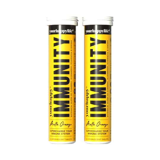 Yourhappylife Immunity Fizz with Turmeric,Ginger & Mutivitamins For Strong Immune System (Pack of 2)