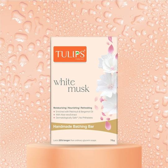 Tulips White Musk Handmade Bathing Bar (125g)