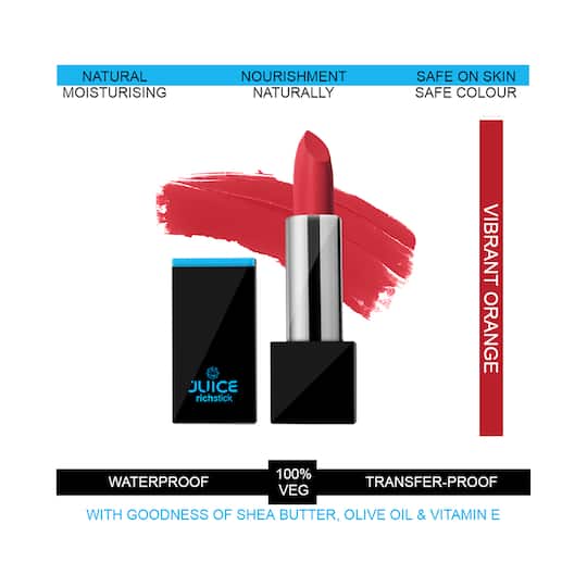 JUICE Richstick Lipstick - M-61 Vibrant Orange (4g)