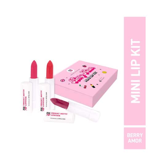 MyGlamm Popxo Makeup Mini Lip Kit - Berry Amor (3Pcs)