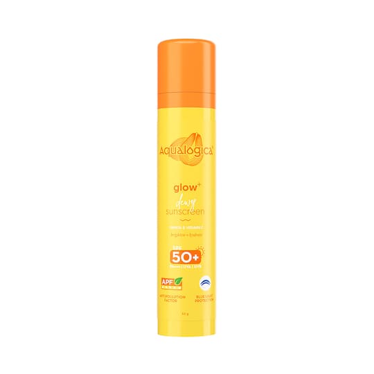 Aqualogica Glow+ Dewy Lightweight Sunscreen Gel SPF 50+ PA++++ with Papaya & Vitamin C (50 g)