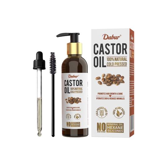Dabur 100% Natural Cold Pressed Castor Oil (200ml)
