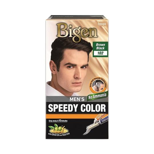 Bigen Men's Speedy Hair Color - 102 Brown Black (80g)