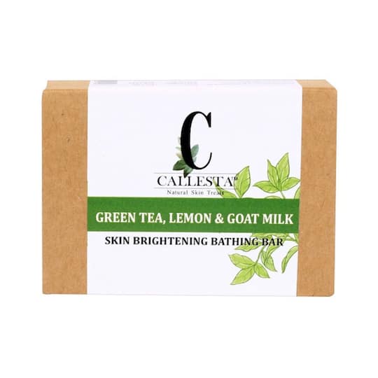 Callesta Green Tea Lemon & Goat Milk Skin Brightening Bathing Soap (100g)