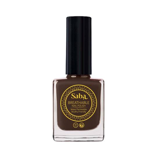 Saba Breathable Wudhu Friendly Nail Polish - Dark Chocolate (12ml)