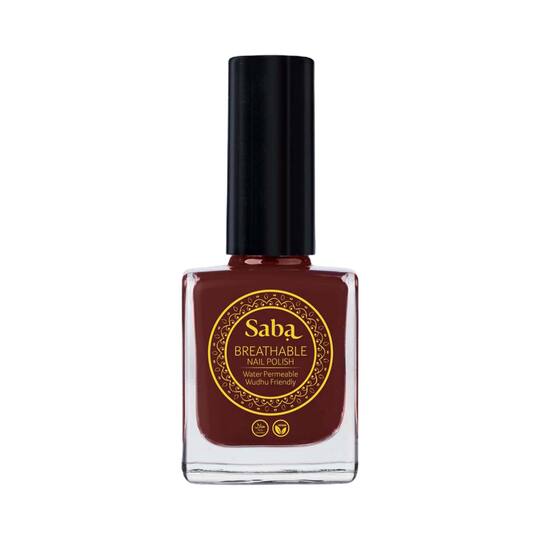 Saba Breathable Wudhu Friendly Nail Polish - Mahogany (12ml)