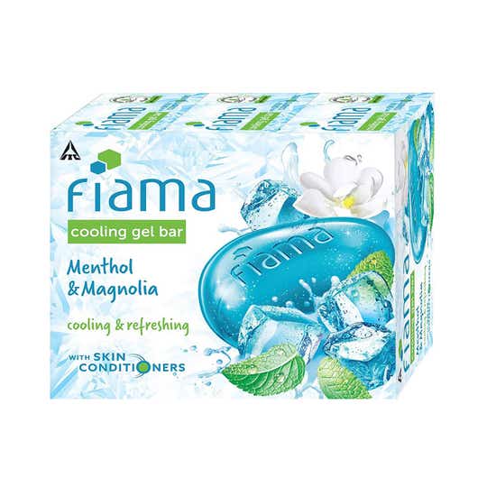 Fiama Menthol & Magnolia Cooling Gel Bar With Skin Conditioners - (3Pcs)