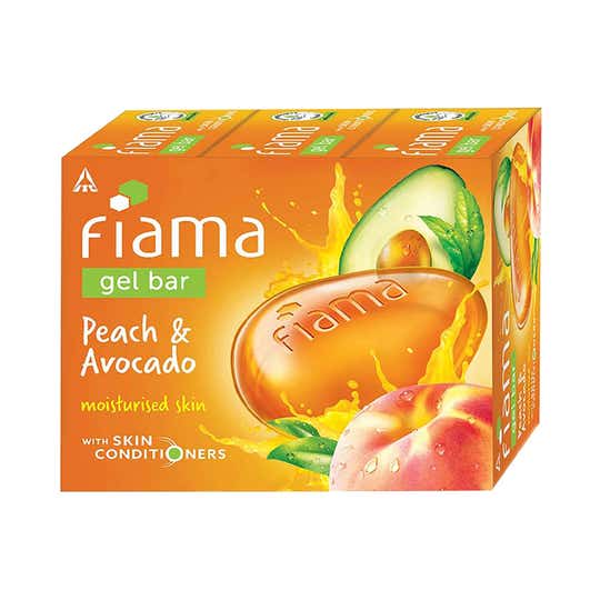 Fiama Peach And Avocado Moisturized Skin Gel Bar With Skin Conditioners - (3Pcs)