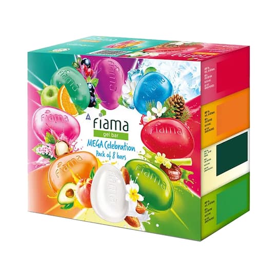 Fiama Mega Celebration Gel Bathing Bar With Skin Conditioners - (8Pcs)