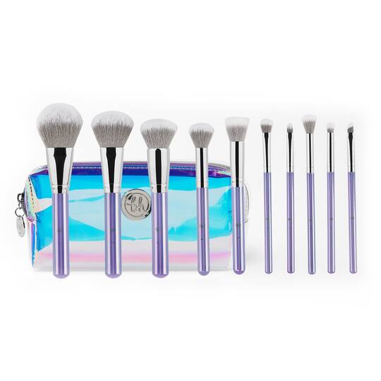 BH Cosmetics Hello Holo Brush Set With Bag (10Pcs)