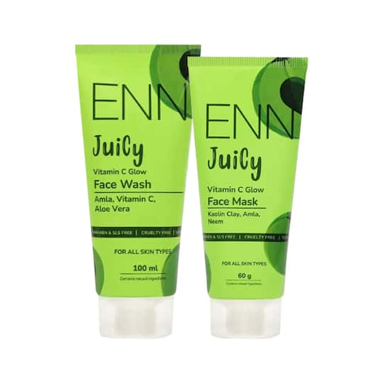 ENN Juicy Vitamin C Glow Face Wash And Glow Face Mask Kit (100ml)