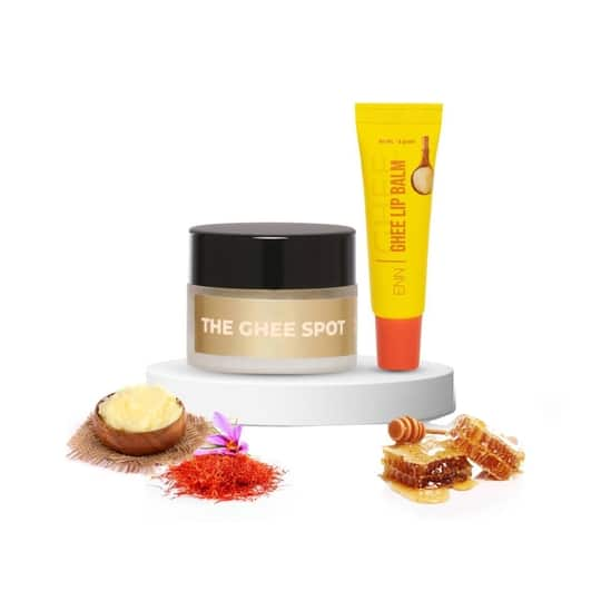 ENN Ghee Spot Lip Scrub And Ghee Lip Balm Combo Kit (23g)