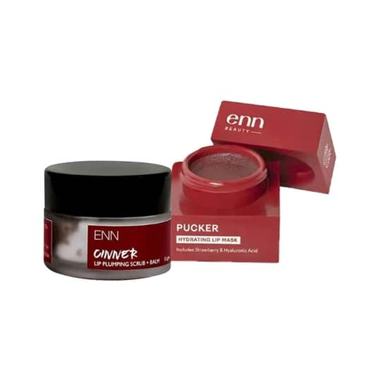 ENN Pucker Lip Balm Mini & Cinner Cinnamon Lip Scrub Cum Balm Combo Kit (22g)