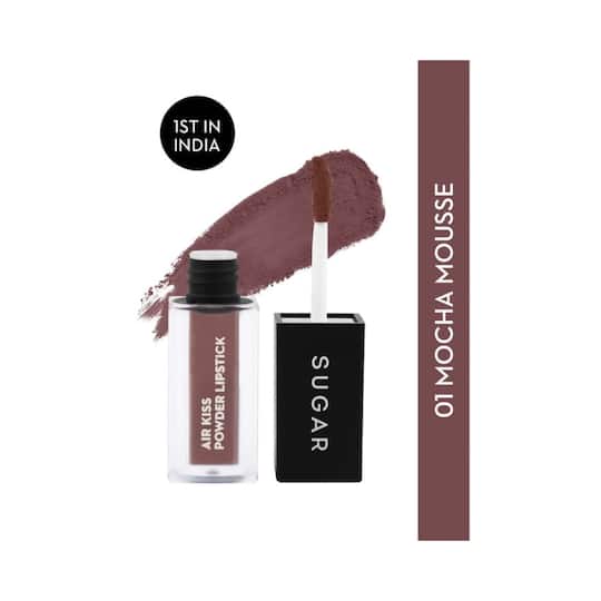 SUGAR Cosmetics Air Kiss Powder Lipstick - 01 Mocha Mousse (2g)