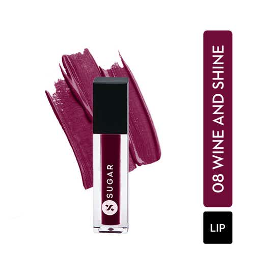 SUGAR Cosmetics Smudge Me Not Liquid Mini Lipstick - 08 Wine And Shine (1.1ml)