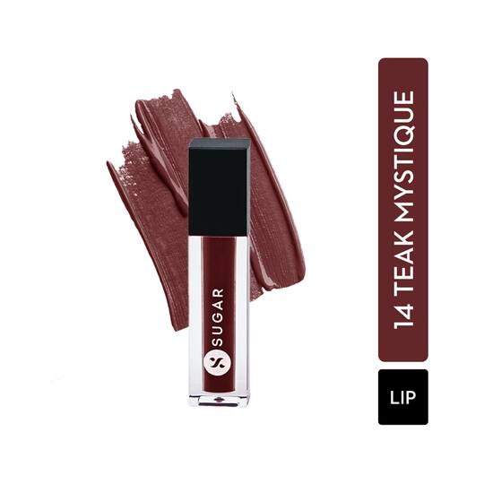 SUGAR Cosmetics Smudge Me Not Liquid Mini Lipstick - 14 Teak Mystique (1.1ml)