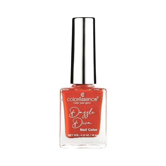 Coloressence Dazzle Diva Matte Finish Nail Paint -Orange Opal (10ml)