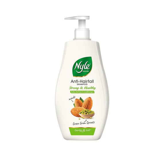 Nyle Anti Hairfall Strong & Healthy Shampoo Almonds Green Gram Sprouts Btl (400ml)