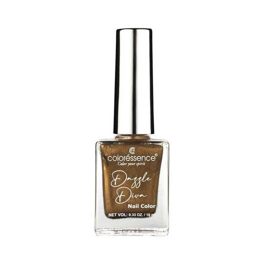 Coloressence Dazzle Diva Glitter Nail Paint - Amber (10 ml)