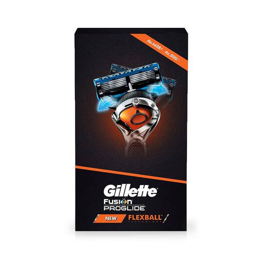 Gillette Flexball Pro Glide Gift Pack And Flexball Razor with 4 Flexball Cartridge