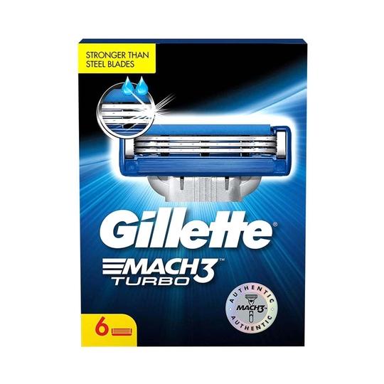 Gillette Mach Turbo 3 Shaving Blades Cartridges (6Pcs)