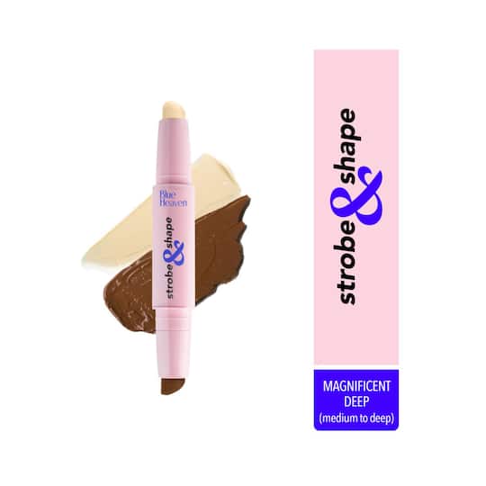 Blue Heaven Strobe & Shape Highlighter And Contour Duo Stick - Magnificent Deep (8g)