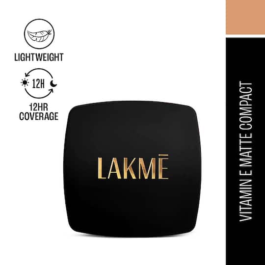 Lakme Forever Matte Compact Smooth Finish Lasts for 12 Hrs Even Toned Look - Natural Beige (9 g)
