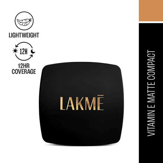Lakme Forever Matte Compact Smooth Finish Lasts for 12 Hrs - Natural Cinnamon (9 g)