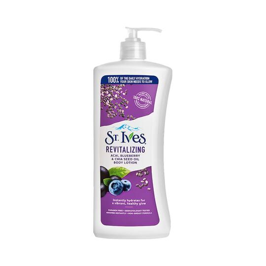 St. Ives Revitalizing Acai Blueberry & Chia Seed Body Lotion (621ml)