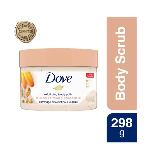 Dove Oatmeal & Calendula Oil Exfoliating Body Polish Scrub (298g)