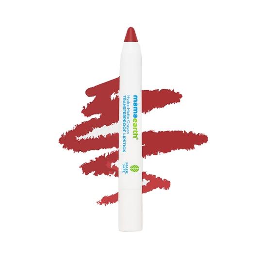 Mamaearth Hydra-Matte Crayon Transferproof Lipstick - 03 Berry Red (2.4g)