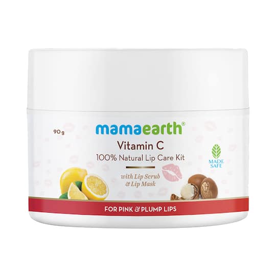 Mamaearth Vitamin C 100% Natural Lip Care Kit With Lip Scrub & Lip Mask (90g)