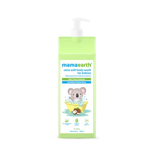 Mamaearth Coco Soft Body Wash For Babies With Coconut Milk & Turmeric (400ml)