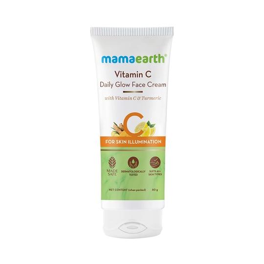 Mamaearth Vitamin C Daily Glow Face Cream With Vitamin C & Turmeric For Skin Illumination (80g)